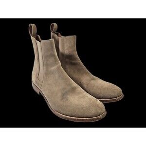ORO The Classic Men's Size 13 Tan Chelsea Boots Calf Suede Pull On Ankle Booties